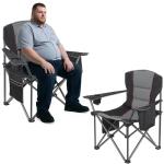 WEIDIORME 2 Pack Heavy Duty Oversized Camping Chair for Adults 400lbs w/Lumbar Support - Folding Chairs with Side Pocket, Cup Holder & Cooler Bag for Beach, Fishing, Lawn, Backyard Black