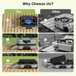 Camping Stove Portable Propane Camp Stove with Independently Adjustable Heat & 2 Burners, Foldable Gas Stove with Carry Bag for Outdoor Cooking,Tailgating & Backyard Gathering（Gray）