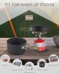 HOMGEN Portable Camping Cookware Set-Ultralight Aluminum Camp Pots and Pans Set for 2-3 People-Comes with 2 Size Non Stick Pot&Pan for Camp Stove-3 Bows-Carrying Bag etc for Camping Trip