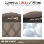 Overmont Oversized XL Camping Chair for Adults - 400lbs Support Heavy-Duty Padded Folding Chair with Side Pocket Cup Holder Cooling Bag for Outdoor Sports Garden Beach Fishing Lawn Khaki