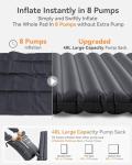 Hikenture Double Sleeping Pad for Camping, 4" Extra-Thick Camping Mattress 2 Person, Inflatable & Ultralight Sleeping Mat for Backpacking, Hiking (1008-D2)