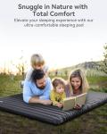 Hikenture Double Sleeping Pad for Camping, 4" Extra-Thick Camping Mattress 2 Person, Inflatable & Ultralight Sleeping Mat for Backpacking, Hiking (1008-D2)