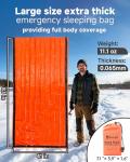 Rocalt Emergency Sleeping Bag | Ultralight Space Blanket, Extra Thick Mylar Emergency Blanket, Waterproof & Portable Thermal Bivy Sack for Camping, Hiking, and Outdoor Adventures