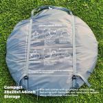 4 Person Easy Pop Up Tent, Automatic Setup, Waterproof, 2 Doors-Instant Family Tents for Camping, Hiking & Traveling, 9.5’X6.6’X52''