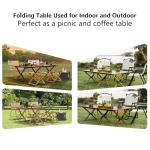 Diaeunrte Folding Camping Table, 48Inch Lightweight Roll-Up Table Aluminum Low Portable Picnic Table with Carrying Bag for Outdoor, Beach, Picnic, Backyards, BBQ and Party Log Color
