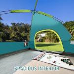 CAMPROS CP 4 Person Tent, Dome Tents for Camping with Rainfly, Waterproof Camping Tent Easy Set Up, Portable Family Tent with Large Mesh Window & Carry Bag for Outdoor Hiking