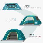 CAMPROS CP 4 Person Tent, Dome Tents for Camping with Rainfly, Waterproof Camping Tent Easy Set Up, Portable Family Tent with Large Mesh Window & Carry Bag for Outdoor Hiking