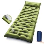 LLUAII Camping Sleeping Pad,5.9 Inch Thick Camping Mat with Built in Pillow and Foot Pump,Self Inflating Sleeping Pad Ultralight for Camping Backpacking Tent（Green