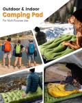 LLUAII Camping Sleeping Pad,5.9 Inch Thick Camping Mat with Built in Pillow and Foot Pump,Self Inflating Sleeping Pad Ultralight for Camping Backpacking Tent（Green