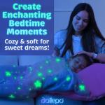 Rainbow & Glowing Stars Sleeping Bag for Kids - Ages 3+ Soft Toddler Girl Sleeping Bag - Kids Blanket (66'' x 33")