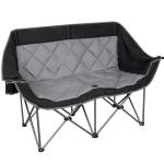 Romswi Double Camping Chair,2 Person Camping Chair Oversized Folding Loveseat,Heavy Duty Camping Couch & Outdoor Sofa with Cup Holders,Supports 650LBS