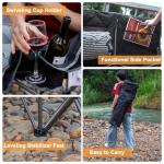 Romswi Double Camping Chair,2 Person Camping Chair Oversized Folding Loveseat,Heavy Duty Camping Couch & Outdoor Sofa with Cup Holders,Supports 650LBS