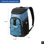 Titan Deep Freeze Backpack Cooler 24 Can Cooler Bag Insulation, Marine Blue