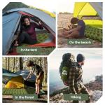 Kdti Camping Sleeping Pad with Pillow, Built-in Foot Pump Inflatable Sleeping Pad, Ultralight Air Mattress, Durable Waterproof Camping Pad for for Tent, Backpacking, Hiking