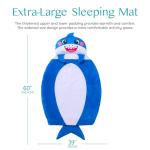 JOIEDOMI Kids Sleeping Bag Toddler Nap Mat with Pillow & Blanket 60" x 39" for Kids Ages 3+ Soft Plush Sleeping Mat Shark for Preschool and Boys Girls Kindergarten Daycare Sleepover