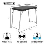 LIFETIME Stacking Compact Personal Folding Table, 30-Inch