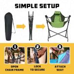 Wise Owl Outfitters Hammock Chair for Adults – Comfortable Portable Folding Rocking Camping Chair with Carry Bag – Great for Lawn, Campsite & Outdoors