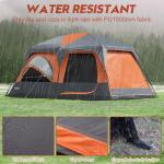 8–10-12 Person Camping Tent, 2 Room Family Tent with Zippered Divider, Porch, Rainfly, Extra Large Waterproof Cabin Tent with 3 Mesh Doors & Windows, Easy Setup 7.1 ft Tall Tent for Outdoor Camping