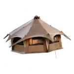 MC TOMOUNT Canvas Tent Bell Tent 16.4ft*High9.2ft with Stove Jack for Glamping Family Camping Zipped Removable Floor