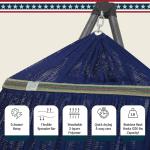 Tranquillo Uniki Adjustable Hammock with Stand Collapsible, Camping Hammock, 550 lbs Capacity Double Hammock Stand, Foldable Sturdy Noiseless Stand, for Active Life Carry Bag Included, Aegean