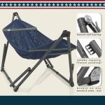 Tranquillo Uniki Adjustable Hammock with Stand Collapsible, Camping Hammock, 550 lbs Capacity Double Hammock Stand, Foldable Sturdy Noiseless Stand, for Active Life Carry Bag Included, Aegean