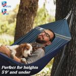 Tranquillo Uniki Adjustable Hammock with Stand Collapsible, Camping Hammock, 550 lbs Capacity Double Hammock Stand, Foldable Sturdy Noiseless Stand, for Active Life Carry Bag Included, Aegean