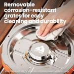 Cofiyard Propane 2 Burner Camping Stove with Camping Cookware, Outdoor Folding Propane Gas Stove, Camp Portable Stove and Camping Cooking Set, With 20,000 Total BTUs for BBQ, Tailgating, Camping