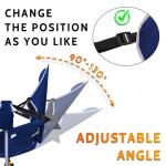 Romswi 2-Pack Aluminum Hammock Chair with Footrest, Oversized Portable Folding Swinging Chair with Adjustable Back & Seat, Lightweight Rocking Camp Chair Supports 440lbs for Outdoor, Patio - Blue