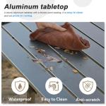 Portable Camping Table with Adjustable Height Legs, Lightweight Aluminum Roll-up beach tables for sand foldable，Folding Picnic Table Large Storage Basket for Outdoor camping (Black, Medium 37")