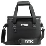 RTIC Ultra-Tough Soft Cooler 30 Can, Insulated Bag Portable Ice Chest Box for Lunch, Beach, Drink, Beverage, Travel, Camping, Picnic, Car, Trips, Floating Cooler Leak-Proof with Zipper, Black