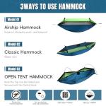 Professional Camping Hammock with Mosquito Net, Lightweight Portable Double, with Two 10 FT Hammock Tree Straps, 210T Nylon,Rain and Sun Protection,Hammock for Camping, Hiking, Yard, Backpacking