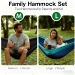 2Pack Hammocks| Camping Hammock | Portable Outdoor Hammock Set | for Hiking, Backpacking and Camping | 2pcs(Blue)
