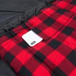 PO PO BEAR Zero Degree Sleeping Bag for Adults 100% Cotton Flannel Tall and Big (Black, 84" x 40" Right Zip)