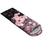 QOOMO Axolotl Cherry Blossom Printed Camping Sleeping Bags,3 Season Warm & Cool Weather,Lightweight,Waterproof Sleeping Bags for Adults & Kids,Traveling,and Outdoors,Camping Gear Equipment,31x90inch