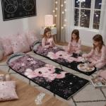 QOOMO Axolotl Cherry Blossom Printed Camping Sleeping Bags,3 Season Warm & Cool Weather,Lightweight,Waterproof Sleeping Bags for Adults & Kids,Traveling,and Outdoors,Camping Gear Equipment,31x90inch