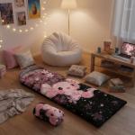 QOOMO Axolotl Cherry Blossom Printed Camping Sleeping Bags,3 Season Warm & Cool Weather,Lightweight,Waterproof Sleeping Bags for Adults & Kids,Traveling,and Outdoors,Camping Gear Equipment,31x90inch