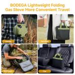 BODEGA 2 Burner Camping Stove, 20000 BTU Folding Propane Camp Stove with Adjustable Burners,Portable Dual Gas Stoves with Carry Handle&Bag Frying Pan for Camping,BBQ,RV,Home,Camping Essentials Gear