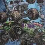 Jay Franco Kids Slumber Bag and Pillow - 54 x 27 Inch Comfy Indoor Sleeping Bag for School and Sleepovers, 2 Piece Set, Blue - Monster Jam