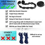 Gold Armour Camping Hammock - XL Double Hammock Portable Hammock Camping Accessories Gear for Outdoor Indoor with Tree Straps, USA Based Brand (Black and Gray)