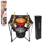 Camerons All-in-One Tailgating Table - Portable Folding Camping Table w Insulated Cooler, Food Basket & Travel Bag - Holiday Xmas Gift- Collapsible Picnic Table for Fall Football Games & Outdoor BBQs