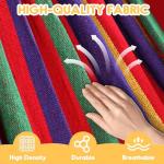 ANYOO Cotton Hammock Portable Camping Hammocks for Hanging Sturdy Garden Comfortable Fabric Hammock with Tree Straps Up to 660lbs with Travel Bag for Camping Outdoor/Indoor Patio Backyard