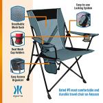 Kijaro Portable Camping Chairs - Enjoy the Outdoors with a Versatile Folding Sports Chair for Outdoor & Lawn - Dual Lock Feature Locks Position – Hallet Peak Gray