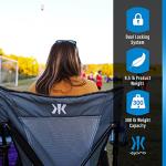Kijaro Portable Camping Chairs - Enjoy the Outdoors with a Versatile Folding Sports Chair for Outdoor & Lawn - Dual Lock Feature Locks Position – Hallet Peak Gray