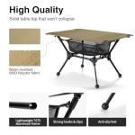 ONETIGRIS Dipper Camping Table, Lightweight Portable Folding Table with Mesh Storage Net, High/Low Options, Ideal for Camping, Hiking, Tailgating, Beach, Picnic, Travel, Backyard