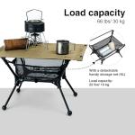 ONETIGRIS Dipper Camping Table, Lightweight Portable Folding Table with Mesh Storage Net, High/Low Options, Ideal for Camping, Hiking, Tailgating, Beach, Picnic, Travel, Backyard