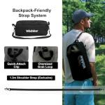 Wildhiker Portable High Back Folding Camping Chairs – Compact with Dual Sitting Modes, Pillow, Arm Pads and Side Pockets – Lightweight Chair for Motorcycle, RV, Festival, Travel – Black