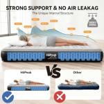 HiiPeak Air Mattress Twin Bed w Removable Multi-Function Air Pump, Self Inflatable TPU ECO Blow Up Bed, All Night Stability No Lost Air, No Peculiar Smell for Camping, Home, Guests & Portable Travel