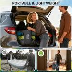 HiiPeak Air Mattress Twin Bed w Removable Multi-Function Air Pump, Self Inflatable TPU ECO Blow Up Bed, All Night Stability No Lost Air, No Peculiar Smell for Camping, Home, Guests & Portable Travel