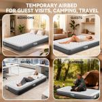 HiiPeak Air Mattress Twin Bed w Removable Multi-Function Air Pump, Self Inflatable TPU ECO Blow Up Bed, All Night Stability No Lost Air, No Peculiar Smell for Camping, Home, Guests & Portable Travel
