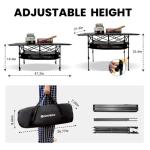 KINGROCK Folding Camping Table, Aluminum Roll-up Table with Easy Carrying Bag for Outdoor, Sturdy, Stable